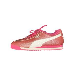 Girls Puma Roma Glam Glitter Sneakers Size 5.5 Pink White